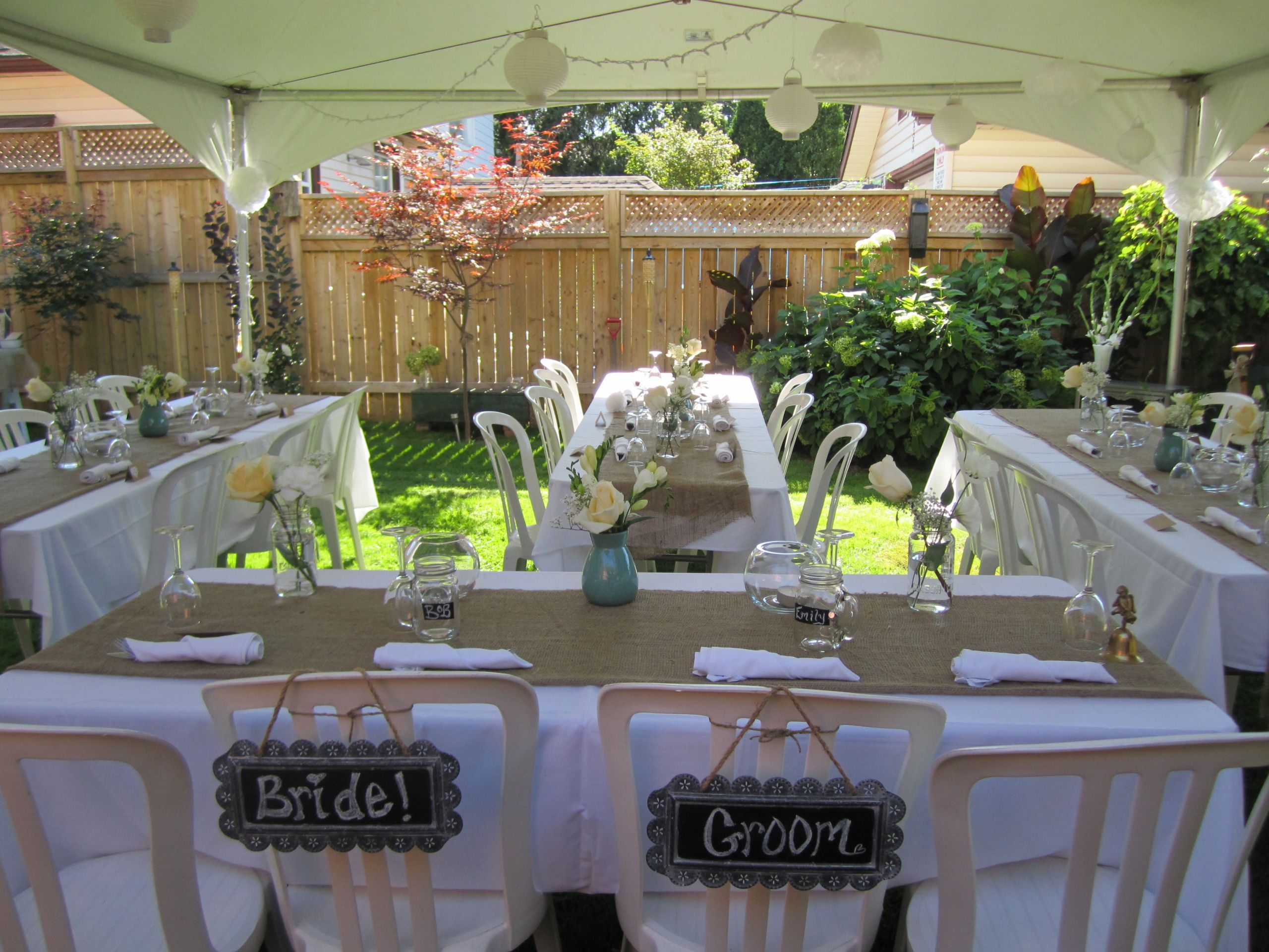 Backyard Wedding Receptions
 Ideas For Simple Backyard Weddings