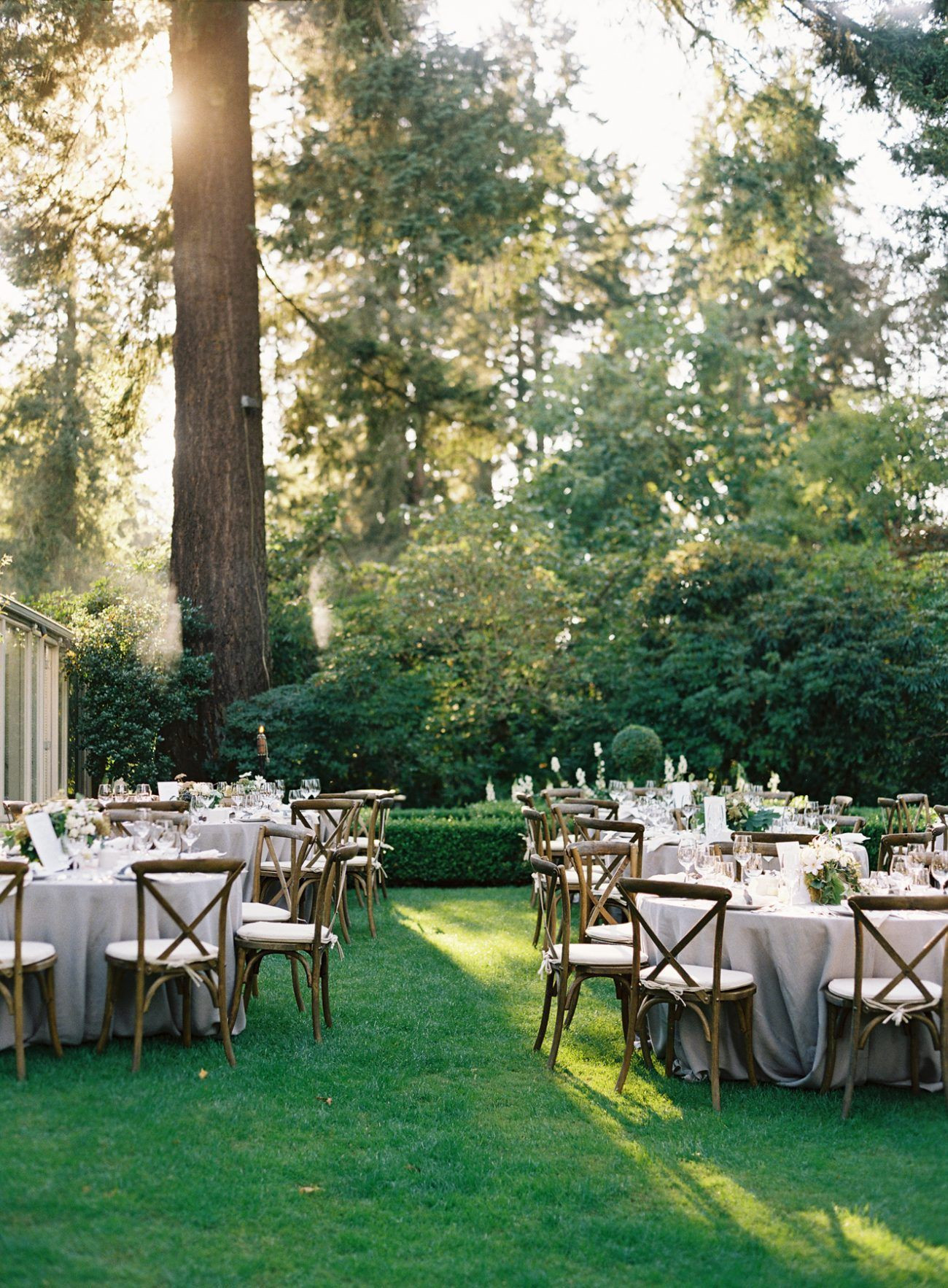 Backyard Wedding Receptions
 Elegant Garden Wedding Reception Real Weddings