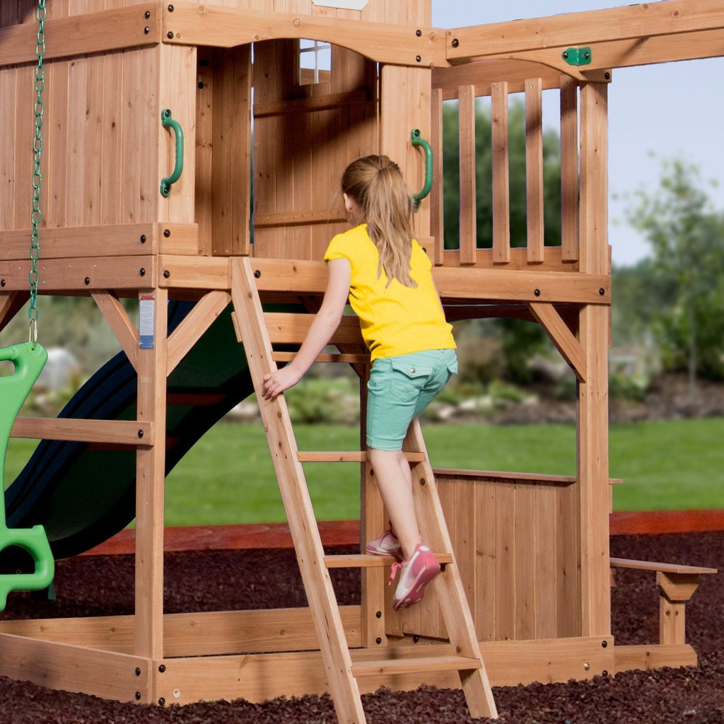 Backyard Wooden Play Sets
 Montpelier Wooden Swing Set Playsets