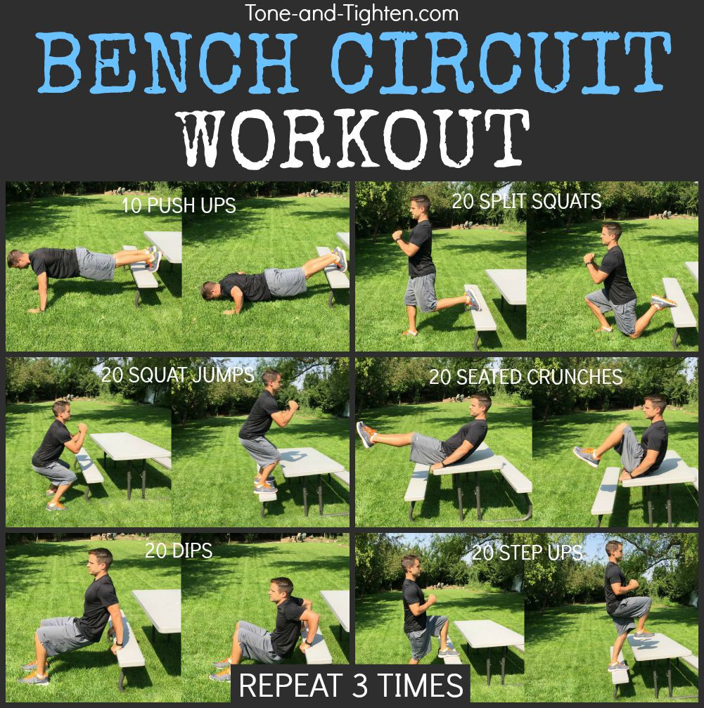 Backyard Workout Ideas
 Outdoor Bench Circuit Workout