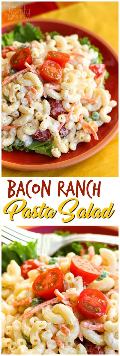 Bacon Ranch Pasta Salad
 Creamy Bacon Ranch Pasta Salad Favorite Family Recipes