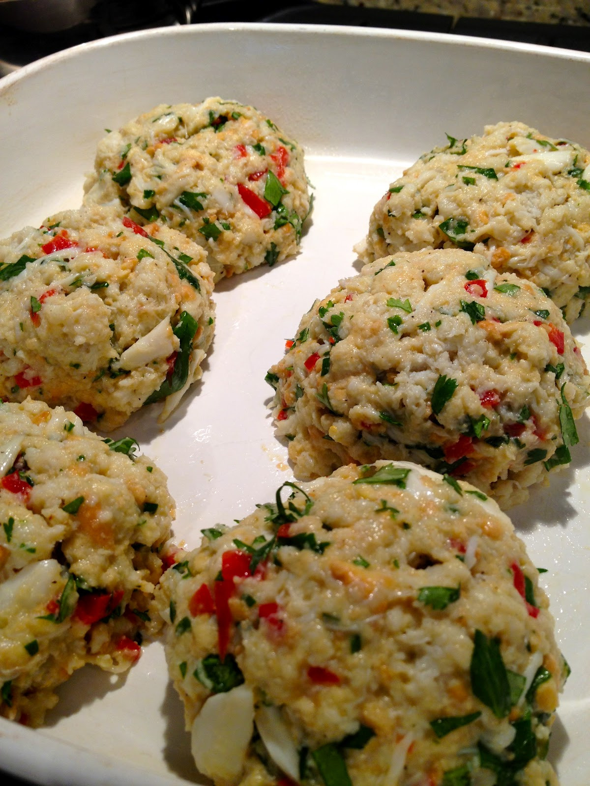 Bake Crab Cakes
 half tomato half potato Healthy Baked Crab Cakes with