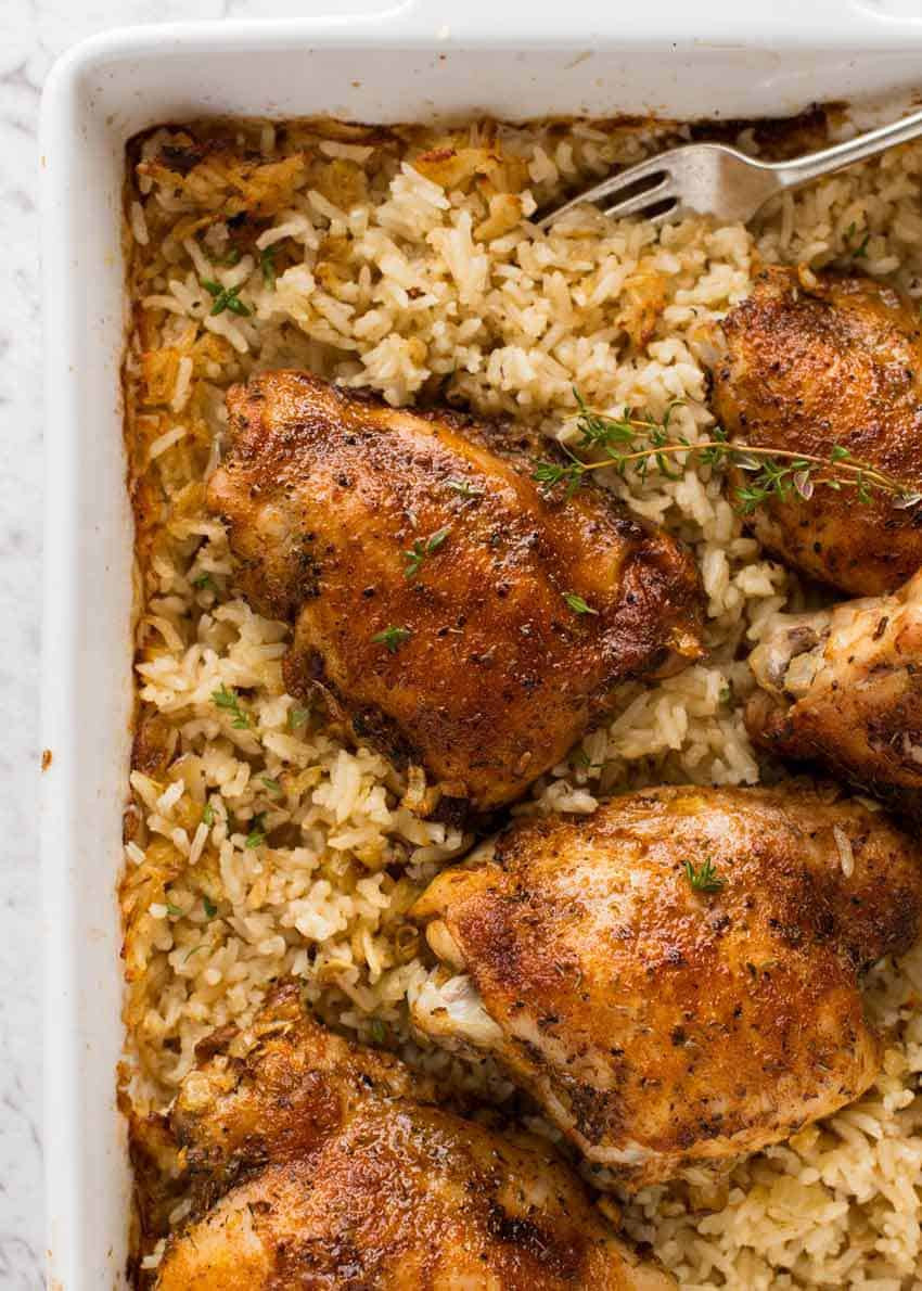 Baked Chicken And Rice With Chicken Broth
 Oven Baked Chicken and Rice
