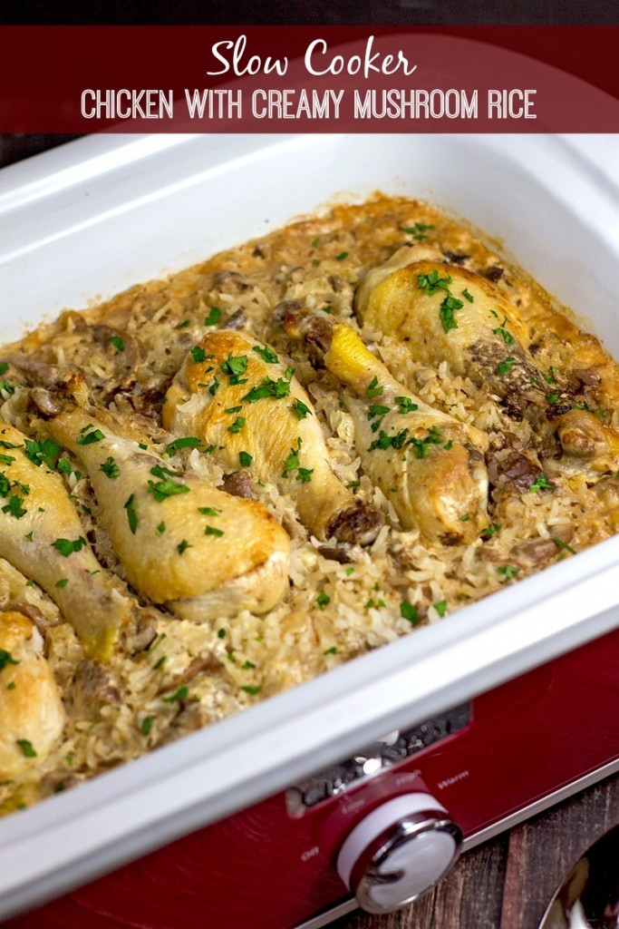 Baked Chicken And Rice With Cream Of Mushroom
 Slow Cooker Chicken with Creamy Mushroom Rice The