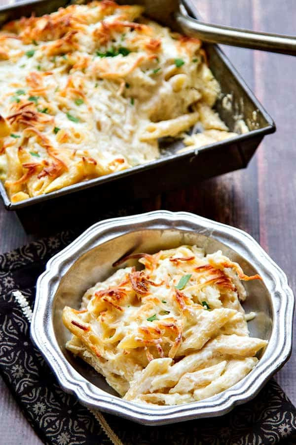 Baked Chicken And Shrimp Alfredo
 Chicken Alfredo Pasta Bake • The Wicked Noodle