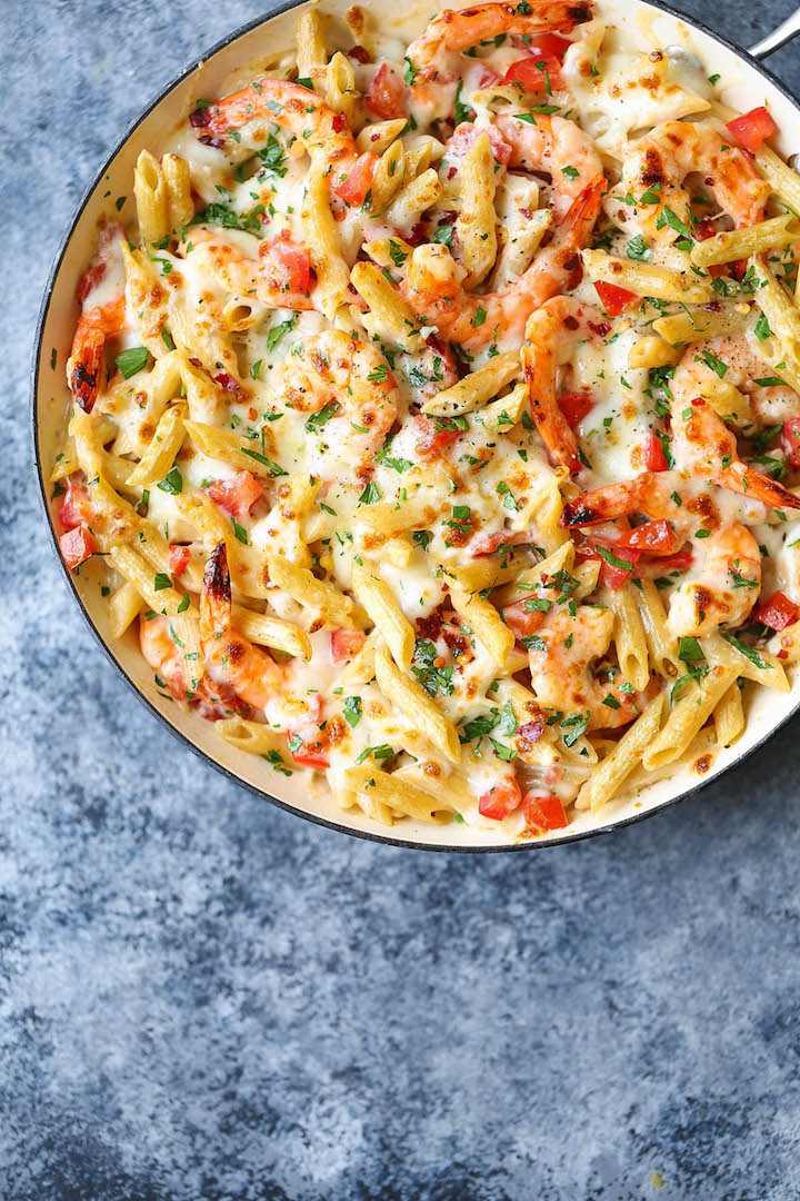 Baked Chicken And Shrimp Alfredo
 Skinny Shrimp Alfredo Pasta Bake Damn Delicious