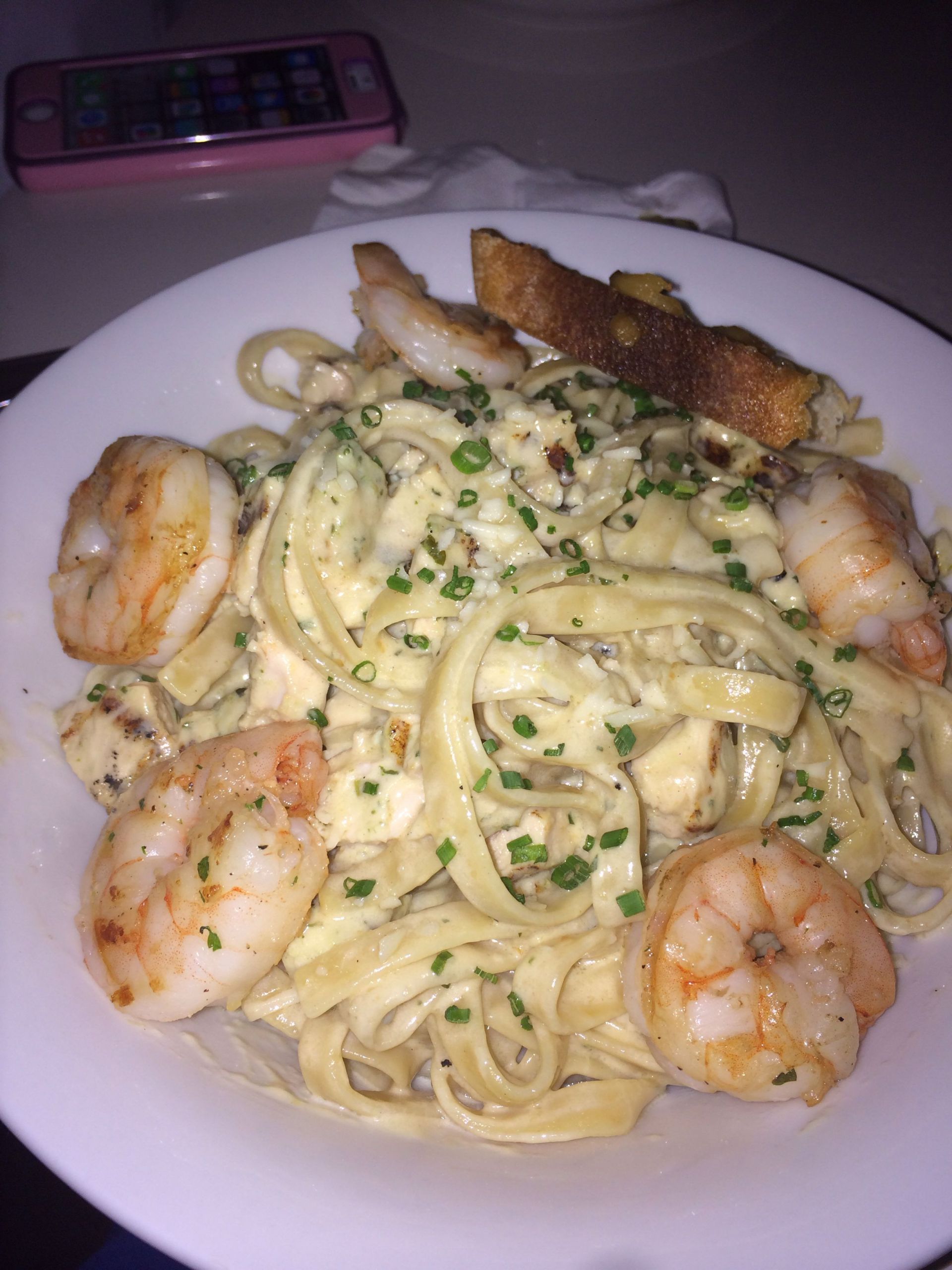 Baked Chicken And Shrimp Alfredo
 Chicken and shrimp Alfredo SugarFactory