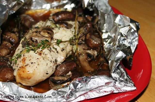 Baked Chicken Breasts In Foil
 Chicken Breast Baked in Foil with Mushrooms & Thyme