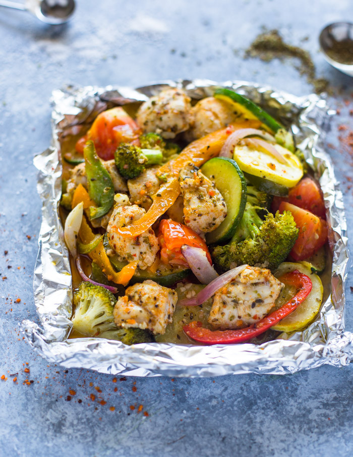Baked Chicken Breasts In Foil
 Easy Baked Italian Chicken and Veggie Foil Packets