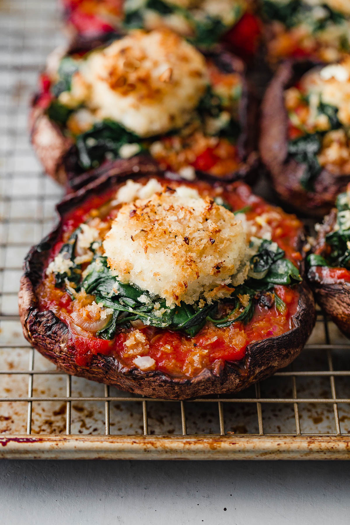 Baked Stuffed Portobello Mushroom Recipe
 Stuffed Portobello Mushrooms with Crispy Goat Cheese A