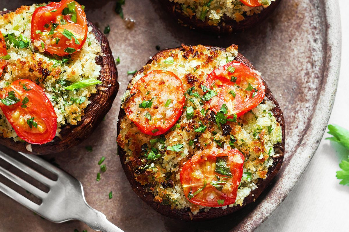 Baked Stuffed Portobello Mushroom Recipe
 Portobello Mushrooms Stuffed with Garlic Herb Butter