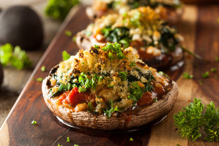 Baked Stuffed Portobello Mushroom Recipe
 Cheesy Stuffed Portobello Mushrooms