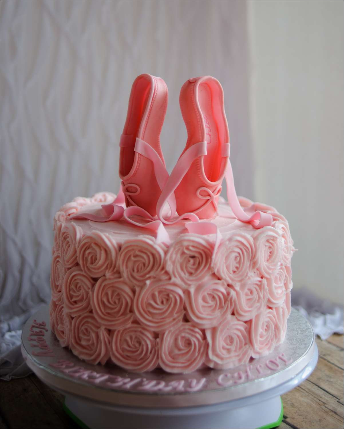 Ballerina Birthday Cake
 Pink Ballet Pointe Shoes Birthday Cake