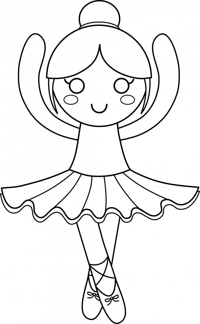 Ballerina Coloring Pages For Kids
 Ballerina For Kids Coloring Home