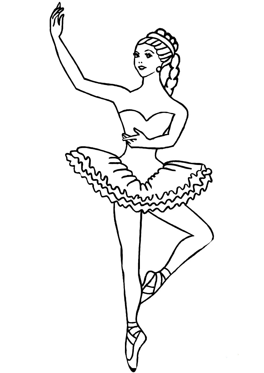 Ballerina Coloring Pages For Kids
 Free Ballerina Coloring Pages To Print – Coloring Junction