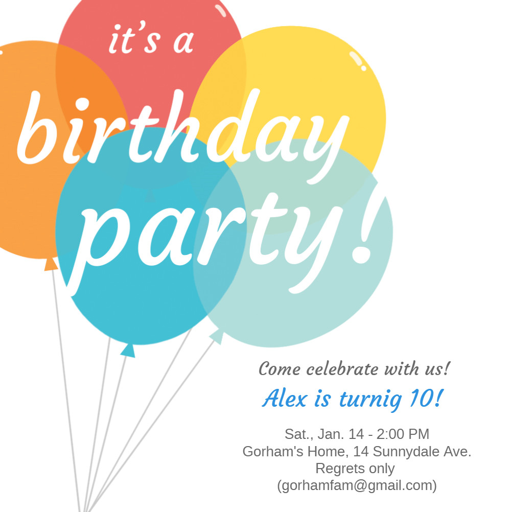 25 Best Balloon Birthday Invitations - Home, Family, Style and Art Ideas