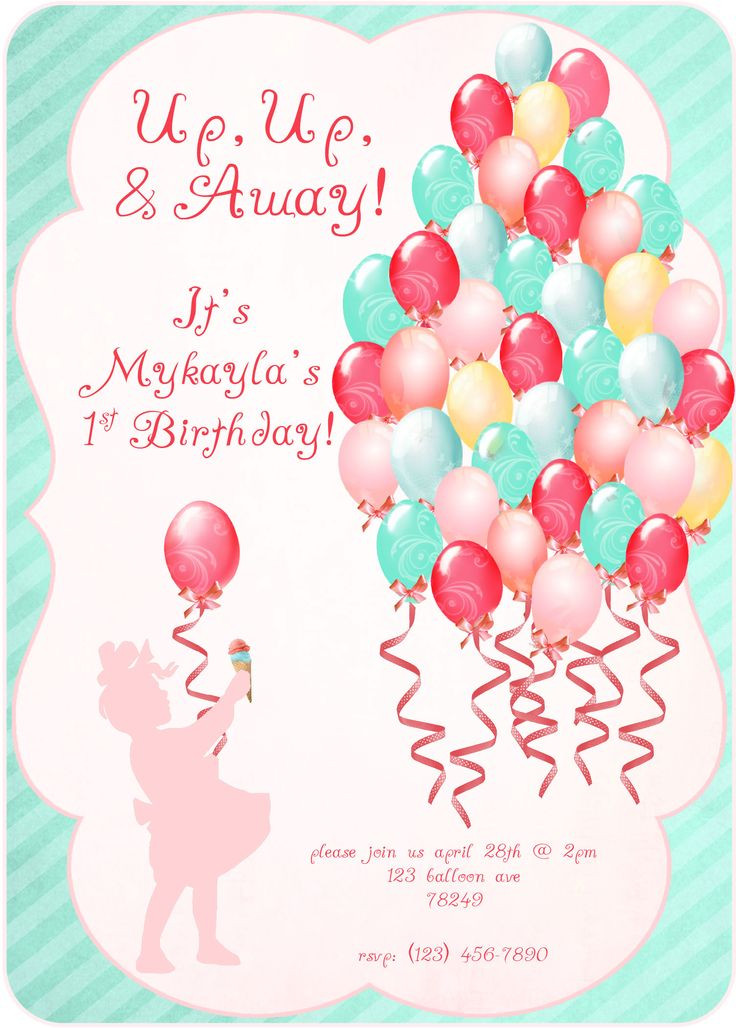 Balloon Birthday Invitations
 65 best Kids Party RSVP images on Pinterest