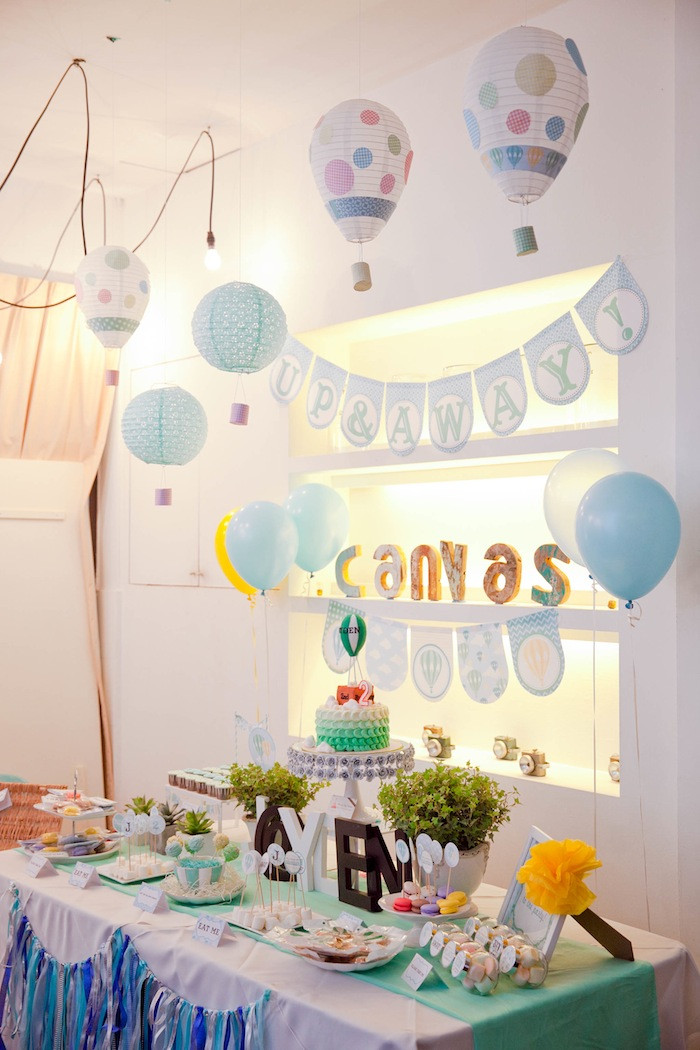 Balloon Themed Birthday Party
 Kara s Party Ideas Hot Air Balloon Themed Birthday Party