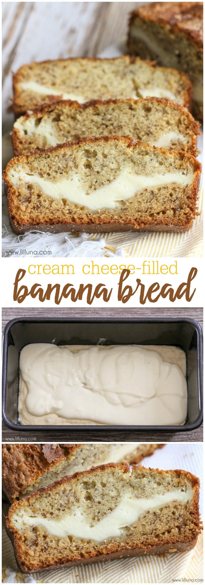 Banana Bread With Cream Cheese Filling
 Cream Cheese Filled Banana Bread