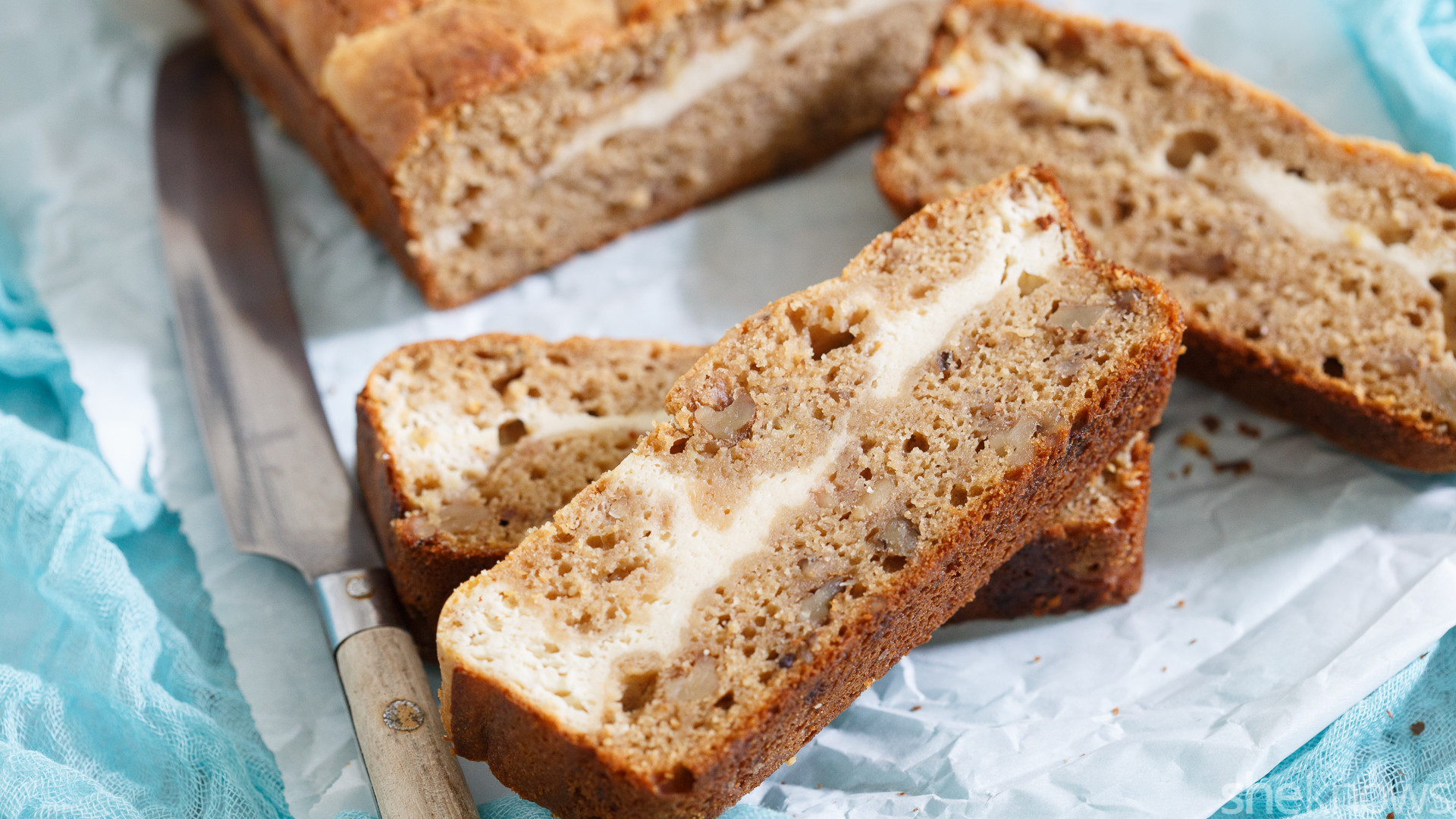 Banana Bread With Cream Cheese Filling
 Banana bread with the best surprise inside — sweet cream