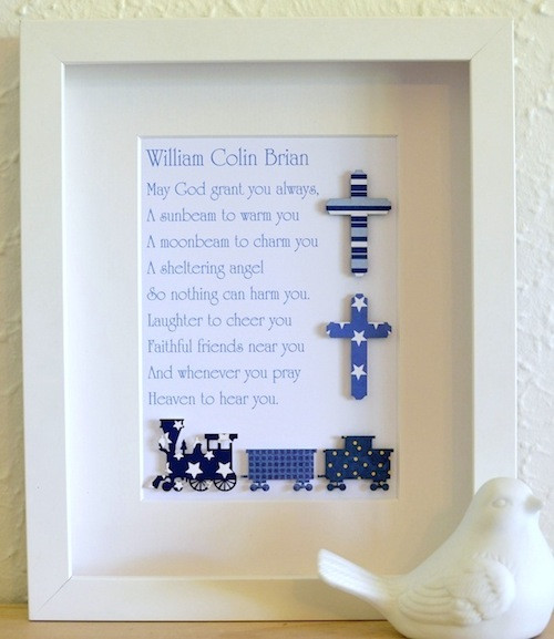 Baptism Gift Ideas For Boys
 Classic Baby Boys Unique Christening Baptism Poem Gifts