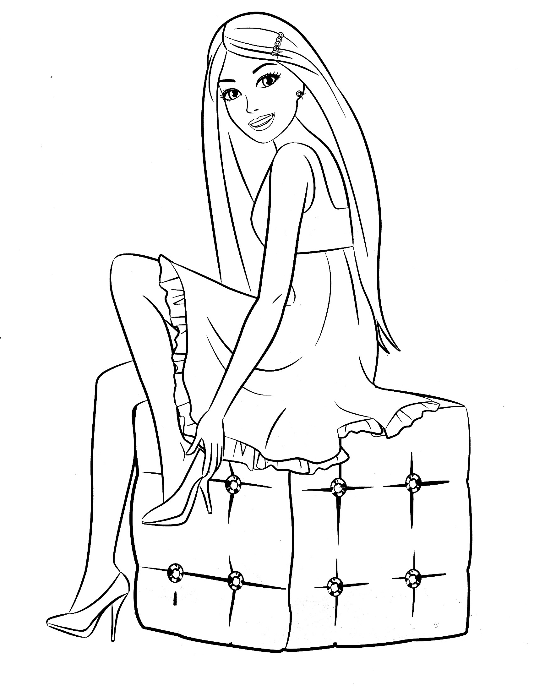 Barbie Coloring Pages For Kids
 Barbie Coloring Pages