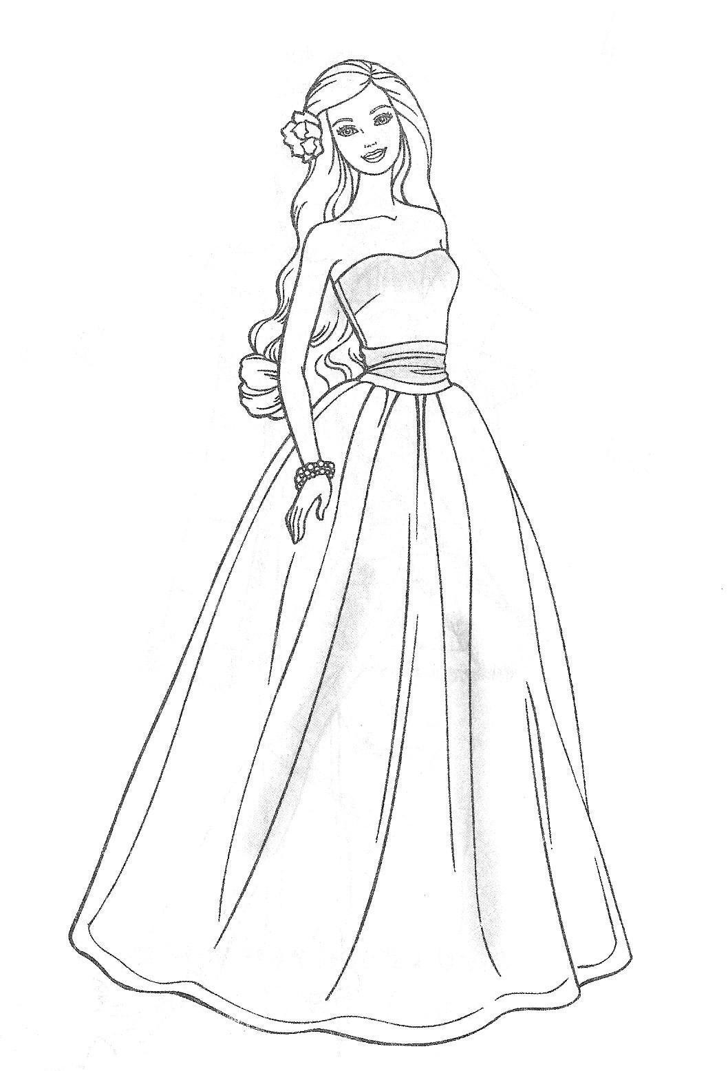 Barbie Coloring Pages For Kids
 Free Printable Barbie Coloring Pages For Kids
