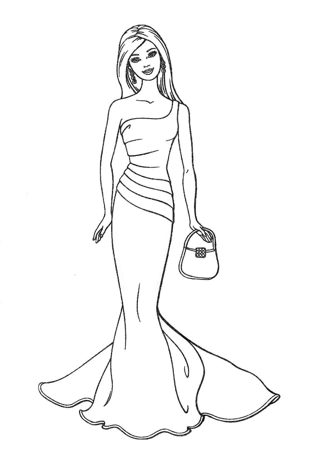 Barbie Coloring Pages For Kids
 Free Printable Barbie Coloring Pages For Kids
