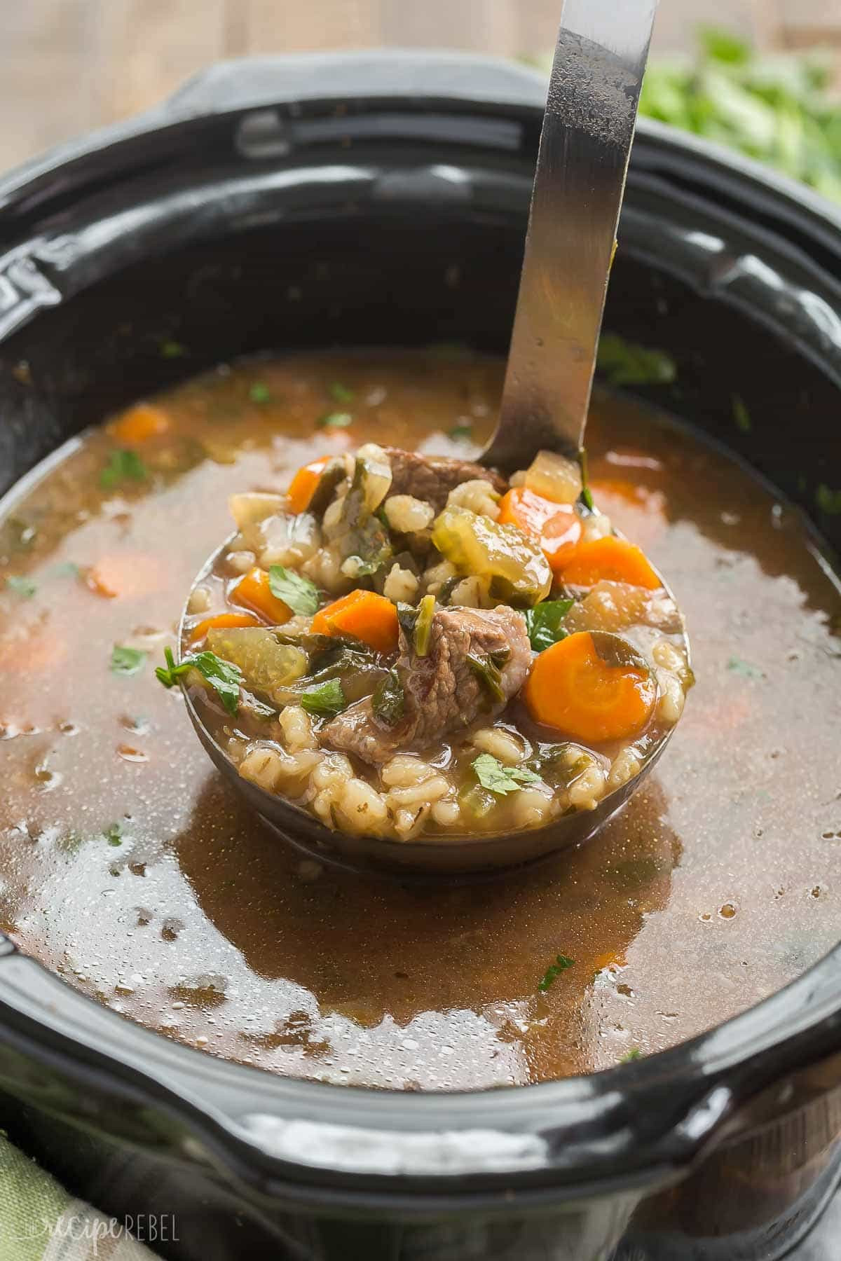 Barley Soup Slow Cooker
 Slow Cooker Beef Barley Soup Recipe VIDEO crock pot