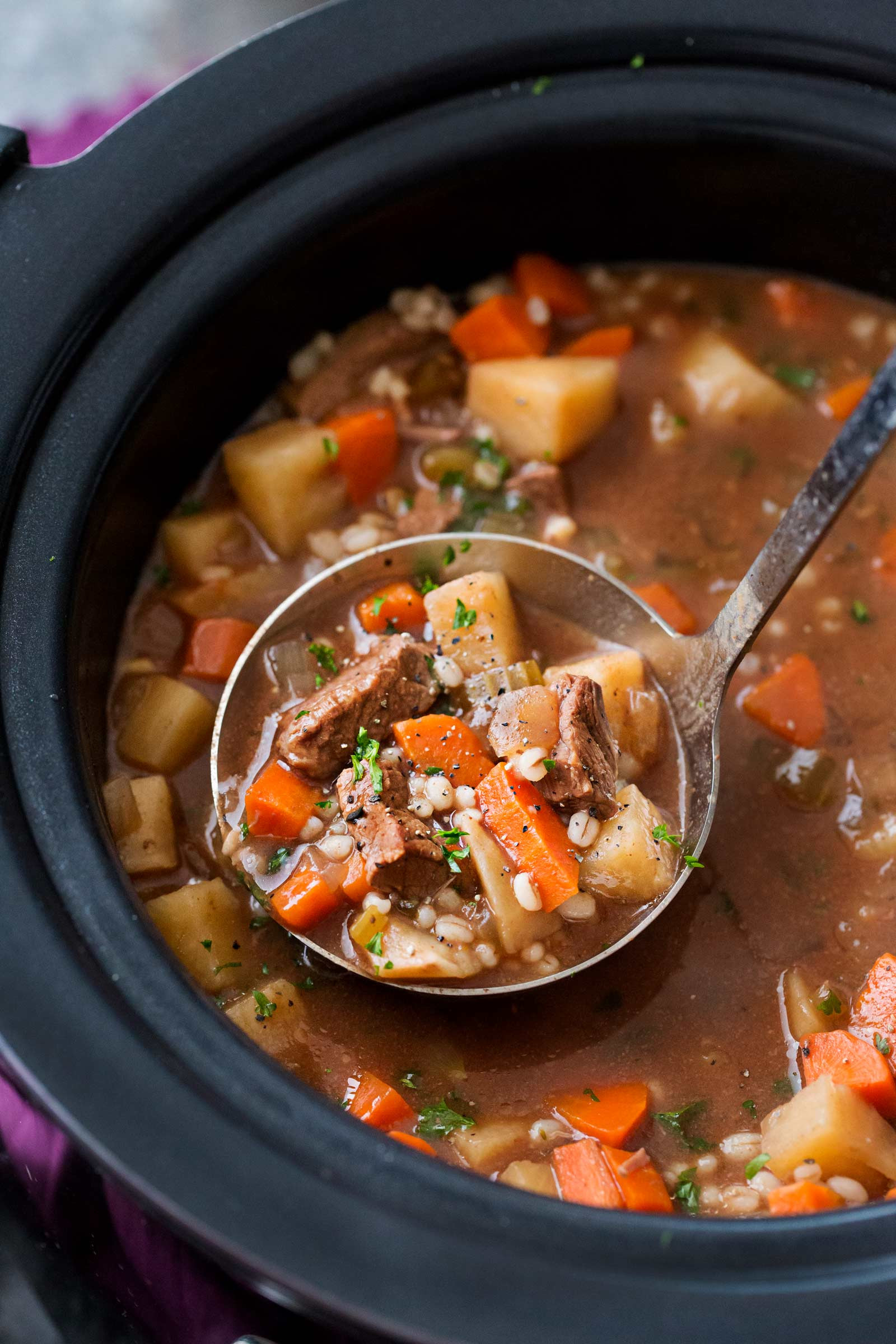 Barley Soup Slow Cooker
 Slow Cooker Beef Barley Soup Recipe The Chunky Chef