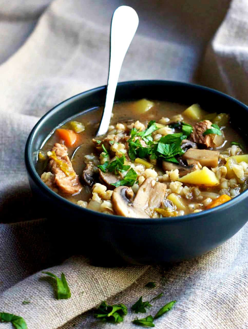 Barley Soup Slow Cooker
 Slow Cooker Ve able Beef Barley Soup Pinch and Swirl