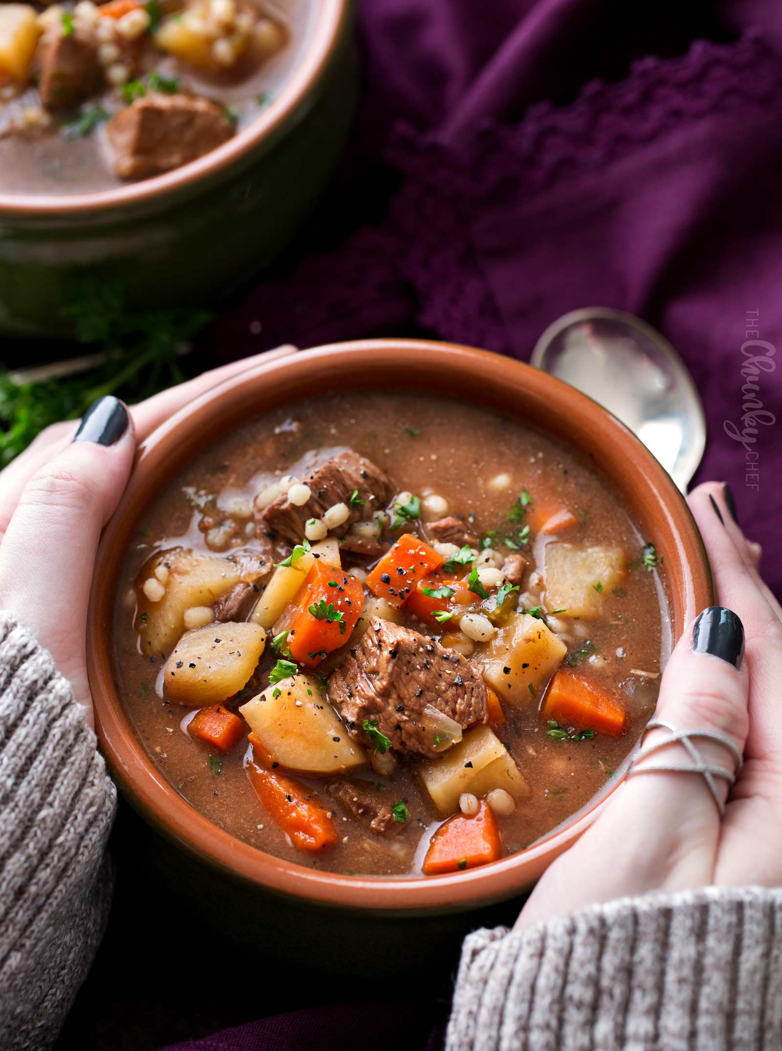 Barley Soup Slow Cooker
 Slow Cooker Beef Barley Soup Recipe The Chunky Chef