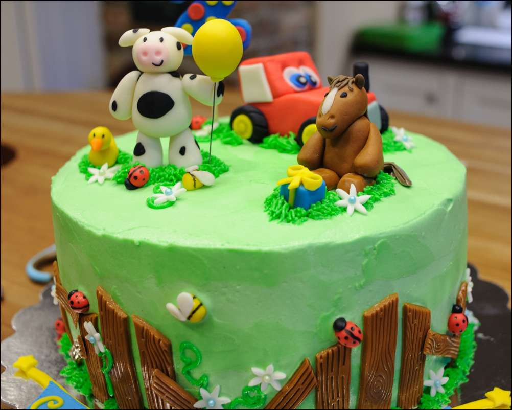 Barnyard Birthday Cake
 Barnyard Themed Second Birthday Cake