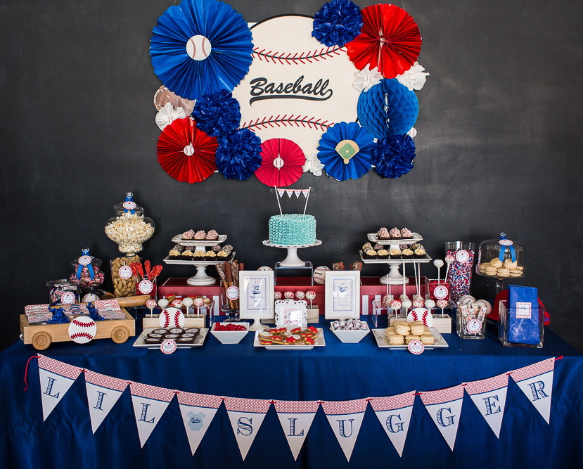 Baseball Baby Shower Decoration Ideas
 For the Lil Slugger Baseball Baby Shower  B Lovely