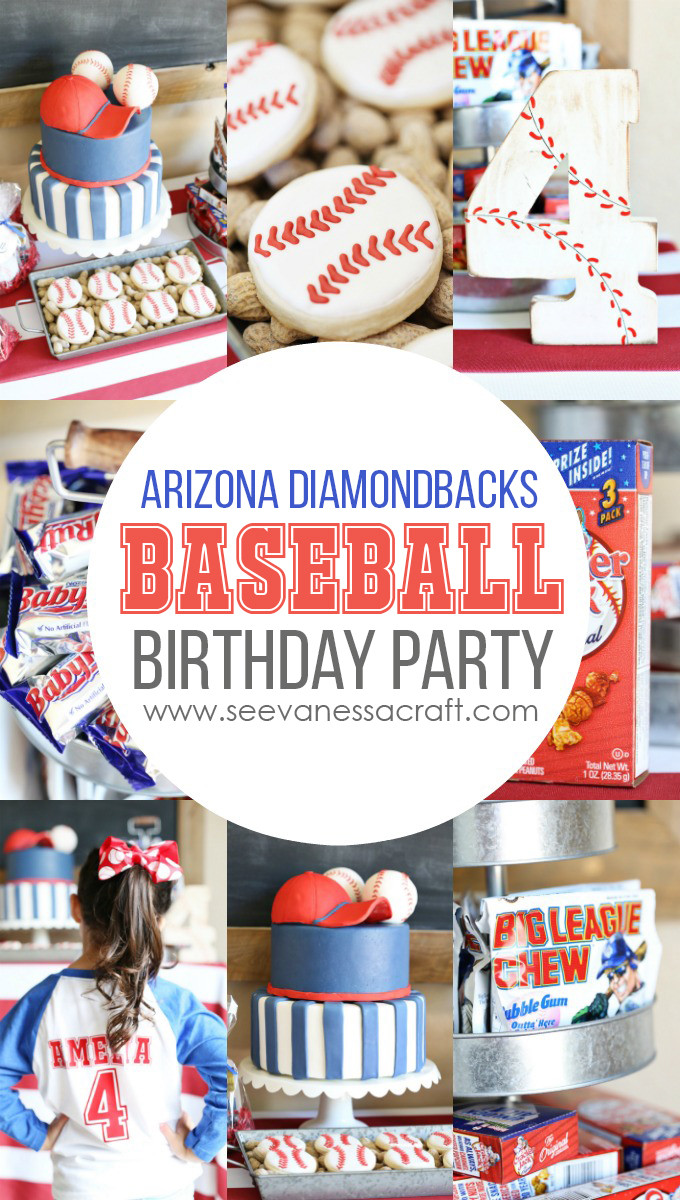 Baseball Birthday Decorations
 Party Baseball Birthday Party with Arizona Diamondbacks