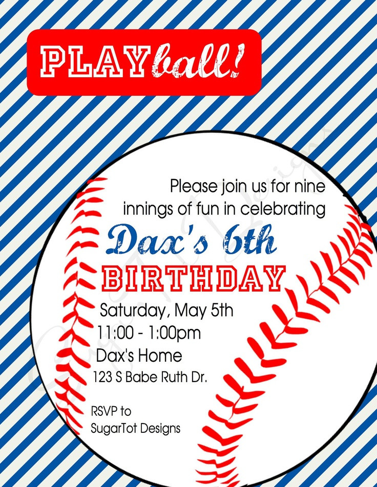 Baseball Birthday Invitations
 31 best Baseball idea images on Pinterest