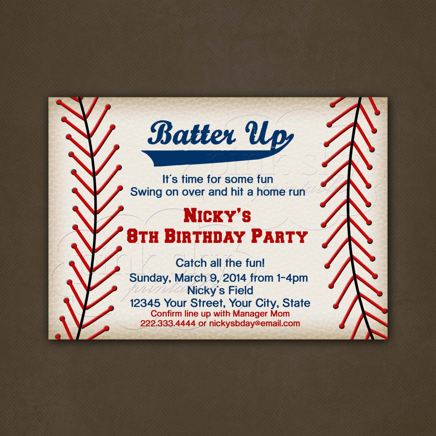 Baseball Birthday Invitations
 Chandeliers & Pendant Lights