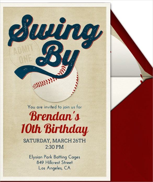 Baseball Birthday Invitations
 22 Baseball Birthday Invitation Templates – PSD Word AI