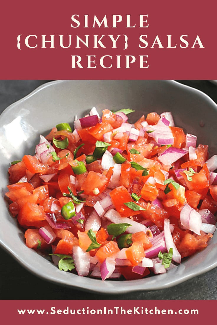 Basic Salsa Recipe
 Simple Chunky Salsa Recipe Pico De Gallo Salsa