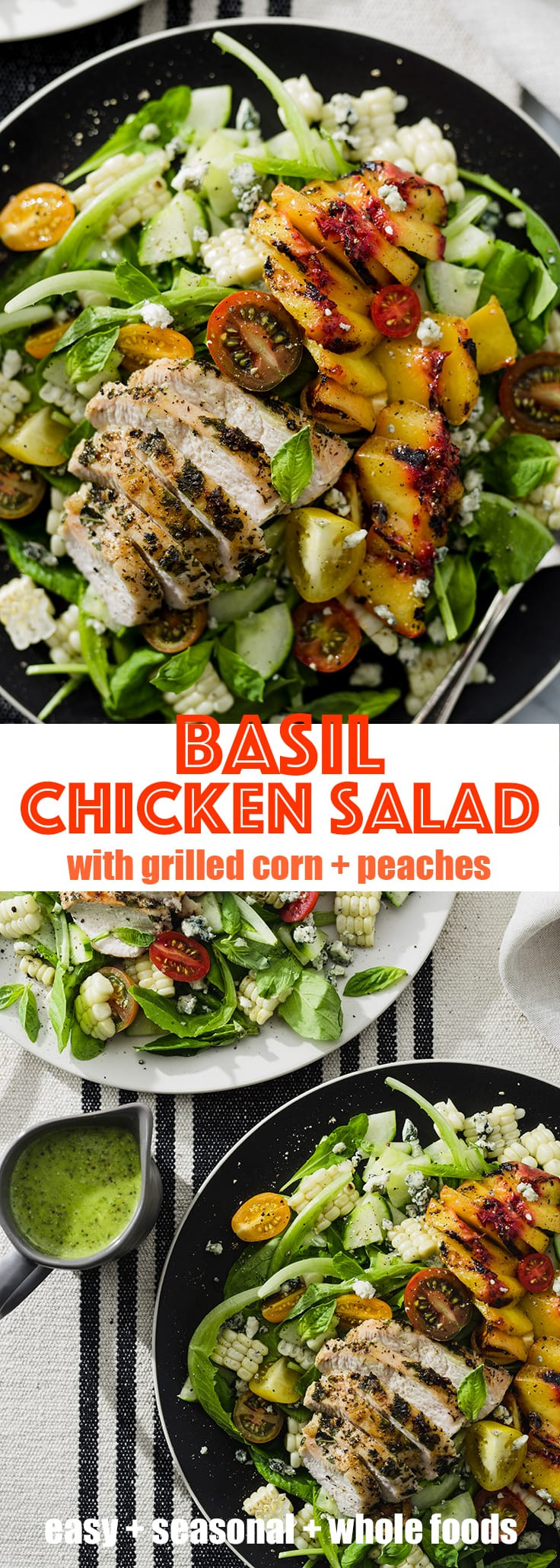 Basil Chicken Salad
 Basil Chicken Salad with Peaches and Corn