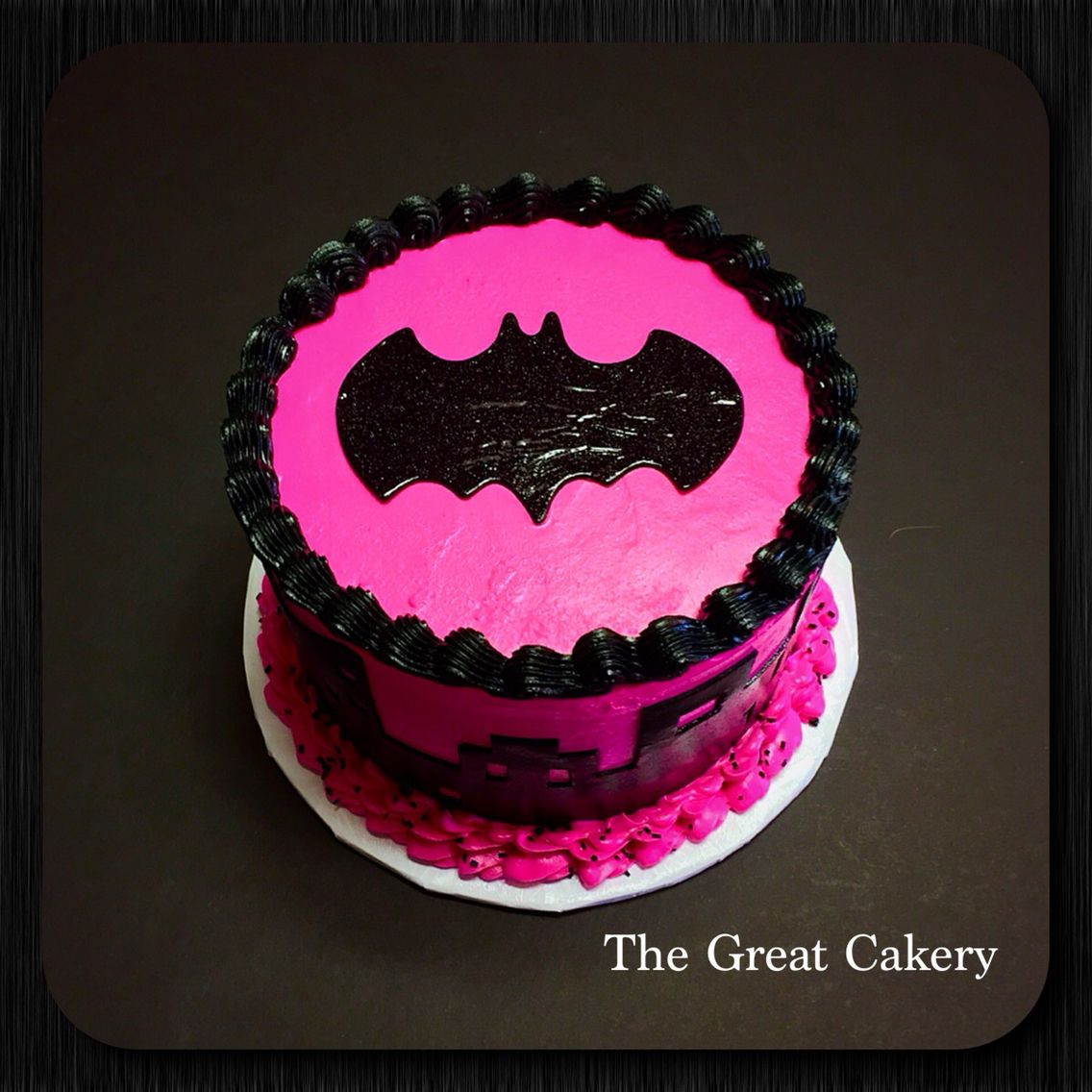 Batgirl Birthday Party Supplies
 Pink Batgirl layer cake