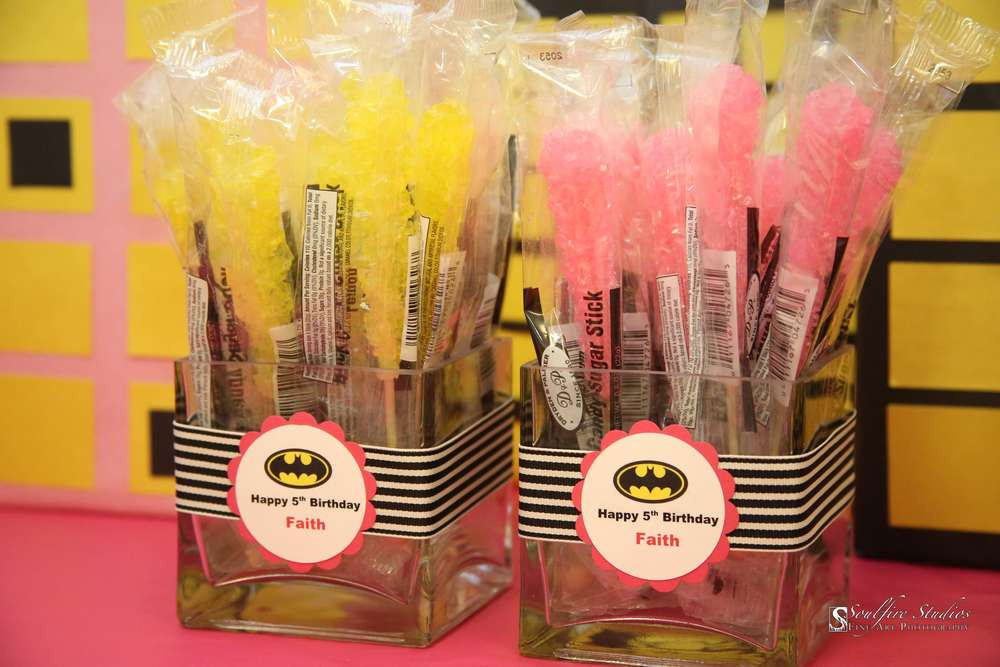 Batgirl Birthday Party Supplies
 Super Heroes Batman Batgirl Hot Pink Yellow Black