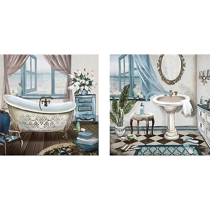 Bathroom Canvas Wall Art
 Bath 12 Inch x 24 Inch Canvas Wall Art Set of 2