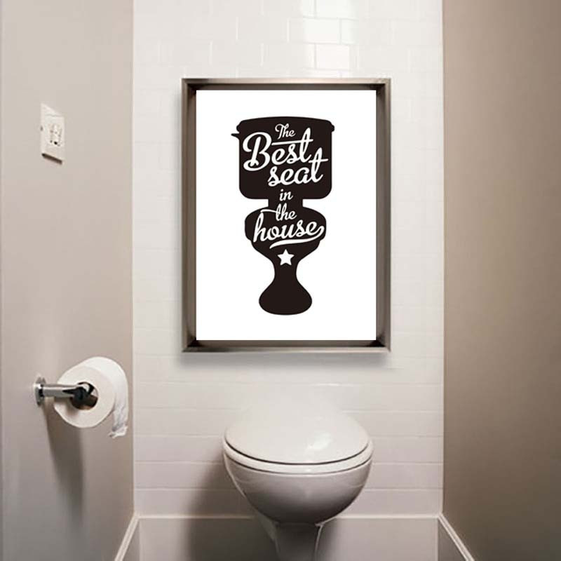 Bathroom Canvas Wall Art
 Toilet Note Life Quotes Posteramp Prints Modern Canvas