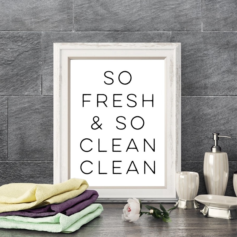 Bathroom Canvas Wall Art
 So Fresh and So Clean Bathroom Wall Art Canvas Prints