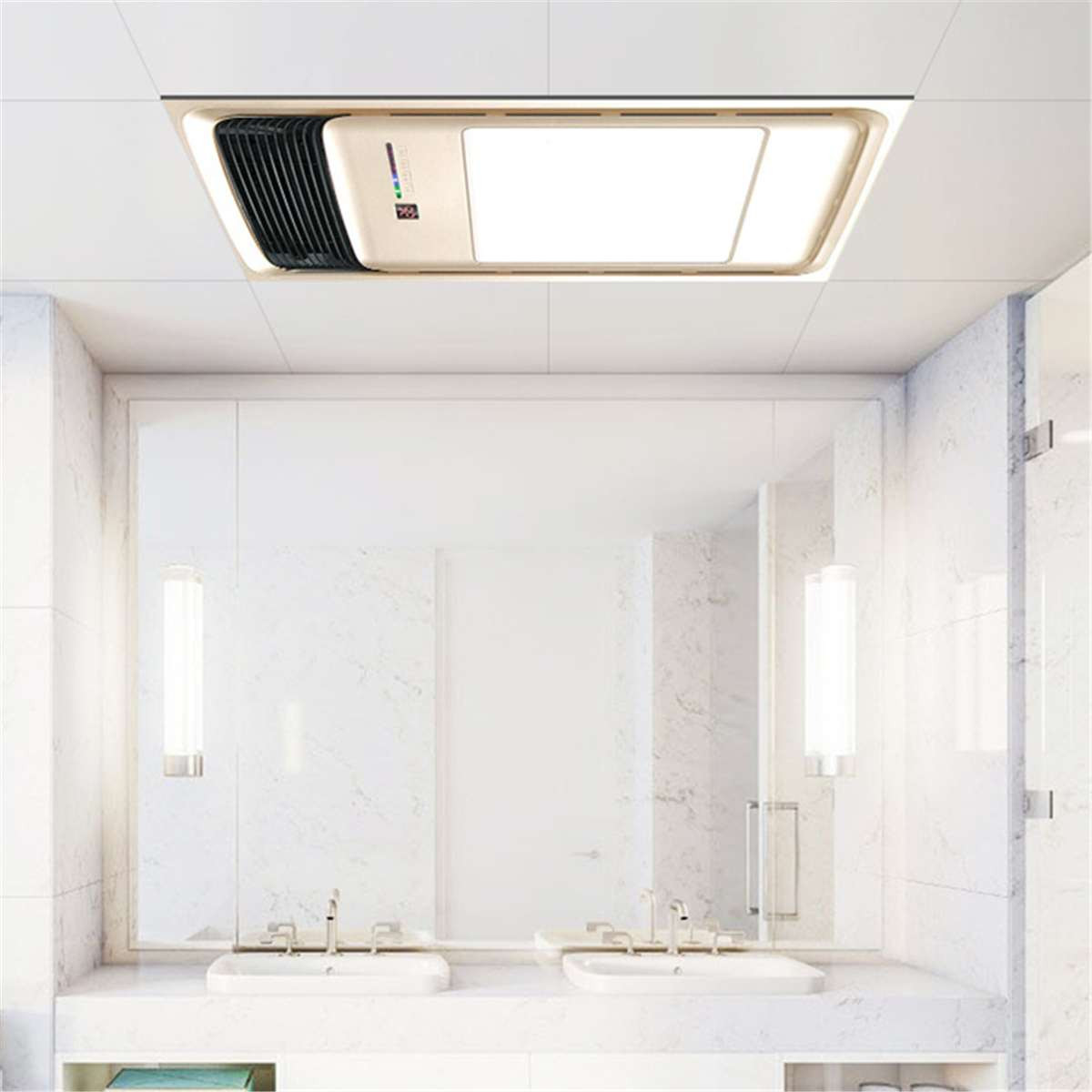 Bathroom Ceiling Light With Heater
 220V Bathroom Electric Heater Exhaust Fan Warmer Ceiling