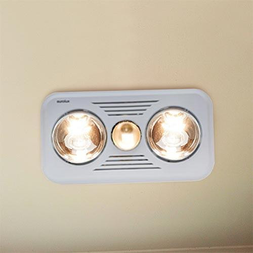 Bathroom Ceiling Light With Heater
 Eurolux 2 Light Ceiling Mount Bathroom Heater – Livecopper