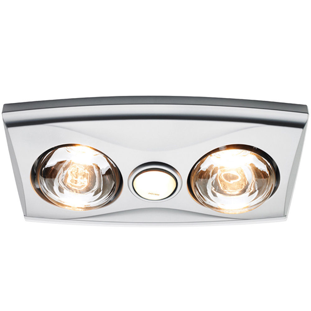 Bathroom Ceiling Light With Heater
 Silver Heller Ceiling Light Heater Globe Ducted Exhaust