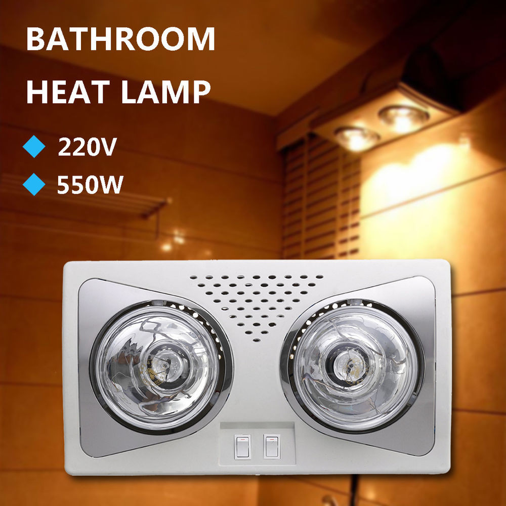 Bathroom Ceiling Light With Heater
 550W BATHROOM CEILING LIGHT HEATER BATH 2 HEAT LAMP FAN