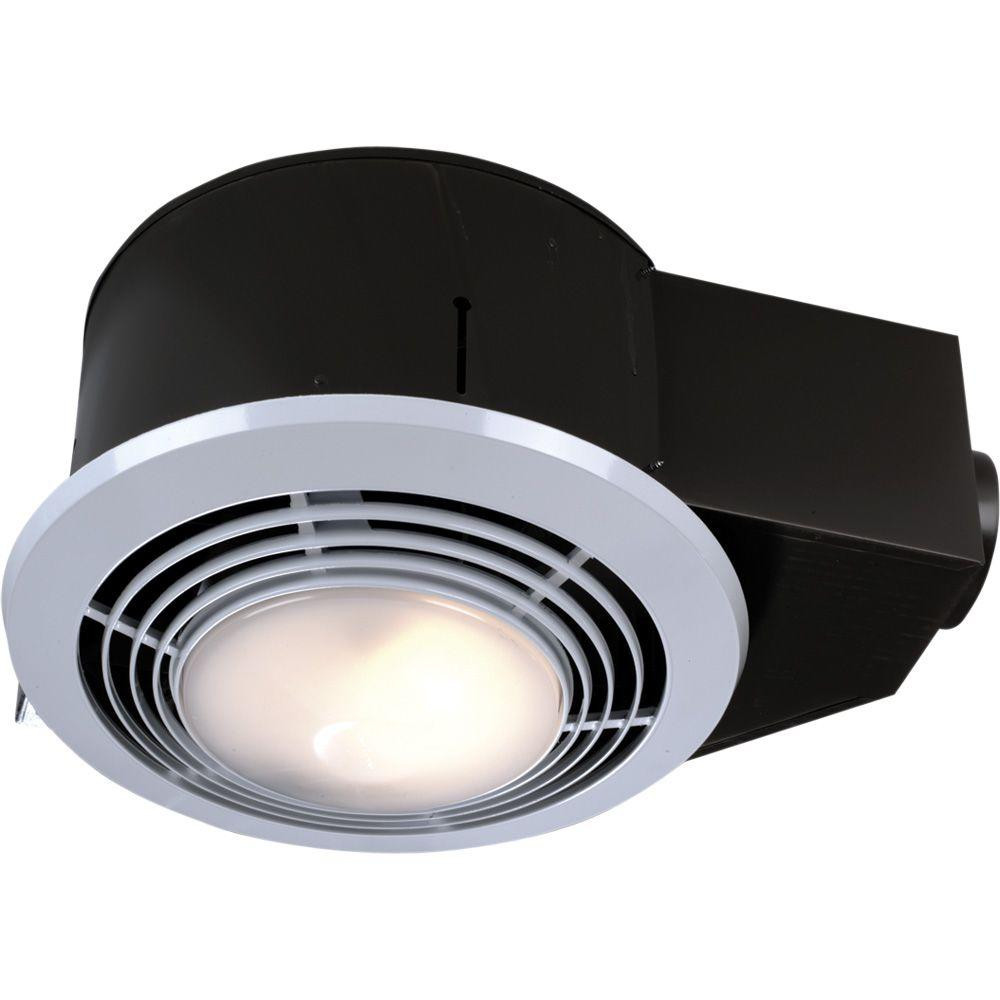 Bathroom Exhaust Fan With Heater
 NuTone 100 CFM Ceiling Bathroom Exhaust Fan with Light and